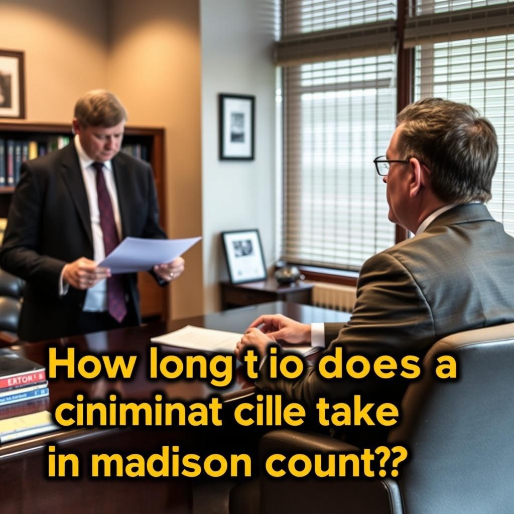 How long does a criminal case take in Madison County