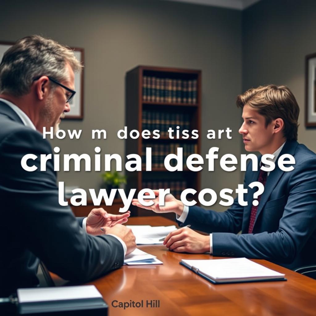 How much does a criminal defense lawyer cost in Capitol Hill