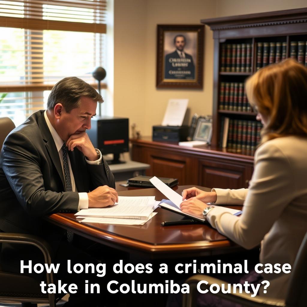 How long does a criminal case take in Columbia County