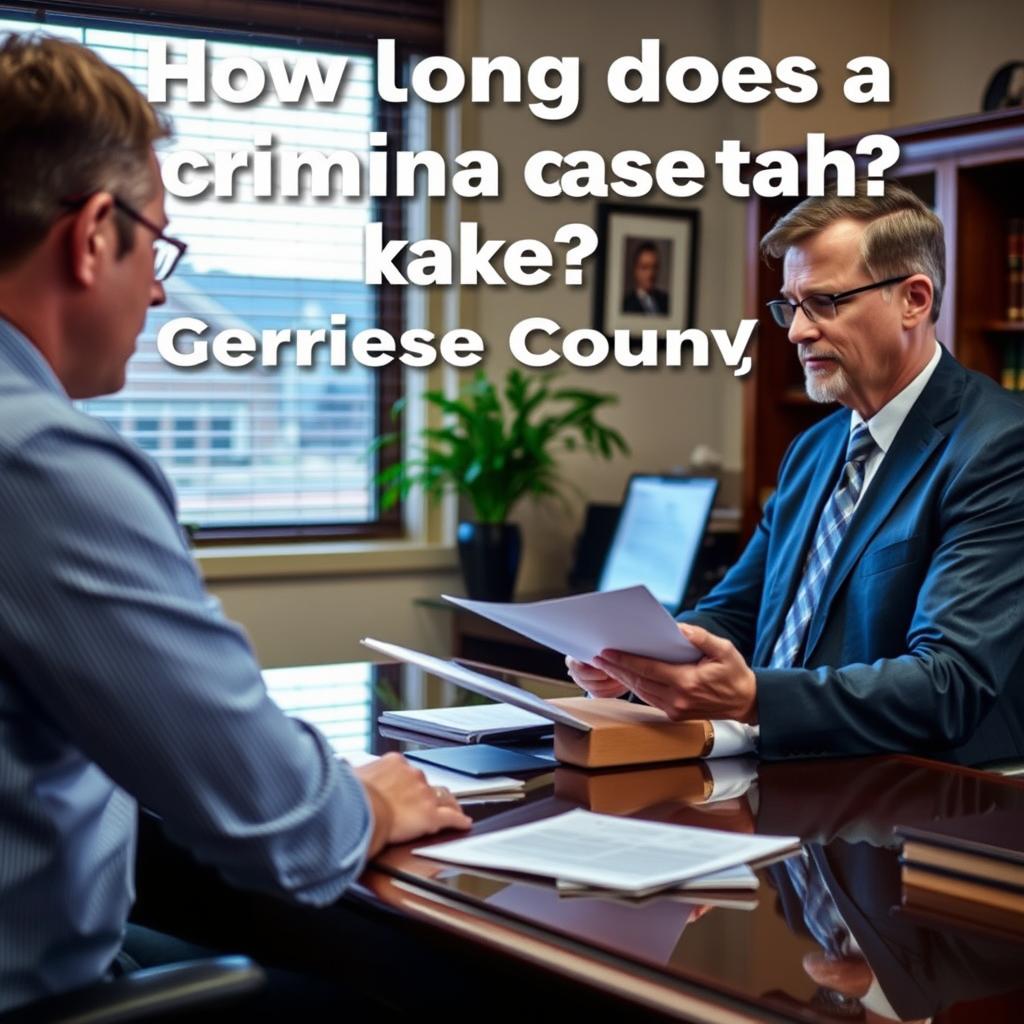 How long does a criminal case take in Genesee County
