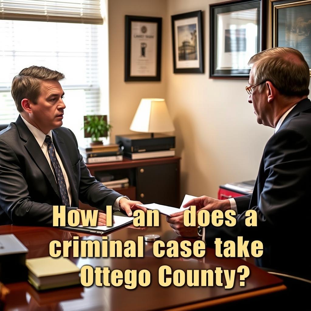 How long does a criminal case take in Otsego County
